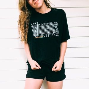 Kind Words Are Cool Retro Graphic T-Shirt